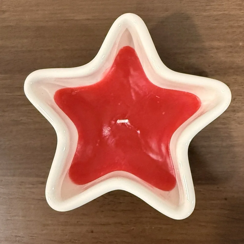 Vintage 1997 Christmas Pfaltzgraff Winterberry Star Votive Candle Scented